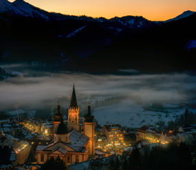 Blick auf Mariazell im Advent, © www.mariazell.blog