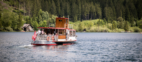Ausflugsschiff am Erlaufsee, © TVB Mariazeller Land / Fred Lindmoser Ausflugsschiff am Erlaufsee, © TVB Mariazeller Land / Fred Lindmoser
